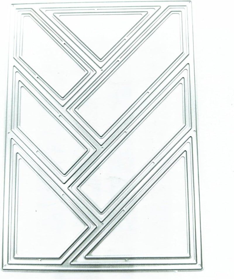 Mvchifay Cutting Dies for Card Making Metal Die-Cuts Scrapbooking Tool Hollow Frame DIY Craft Punch Template Embossing for Paper Album Decor (Rectangle Grid-14x10cm) - Image 2
